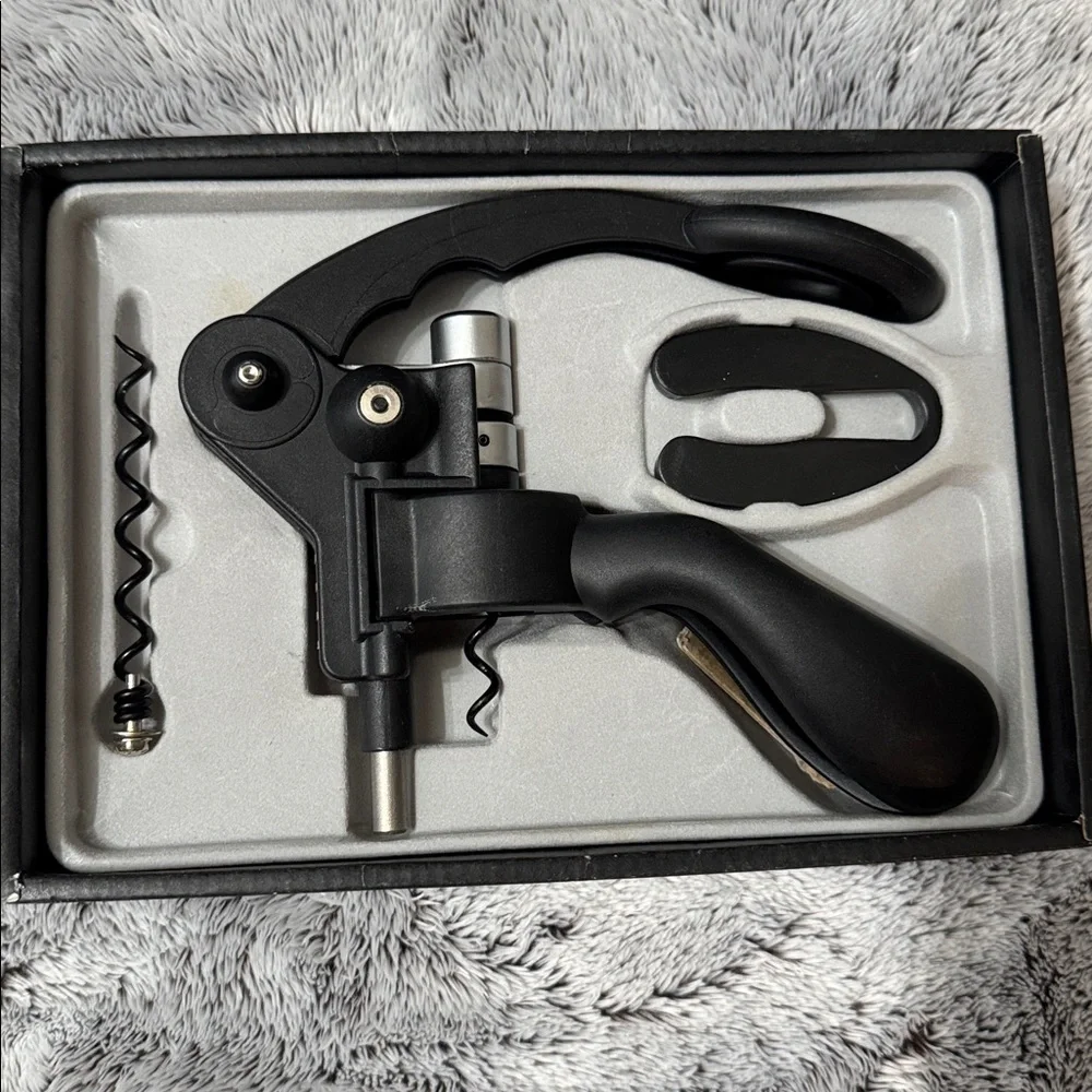 Deluxe Lever‎ Corkscrew Set Easy Operation Extra Spiral And Foil Cutter Wine